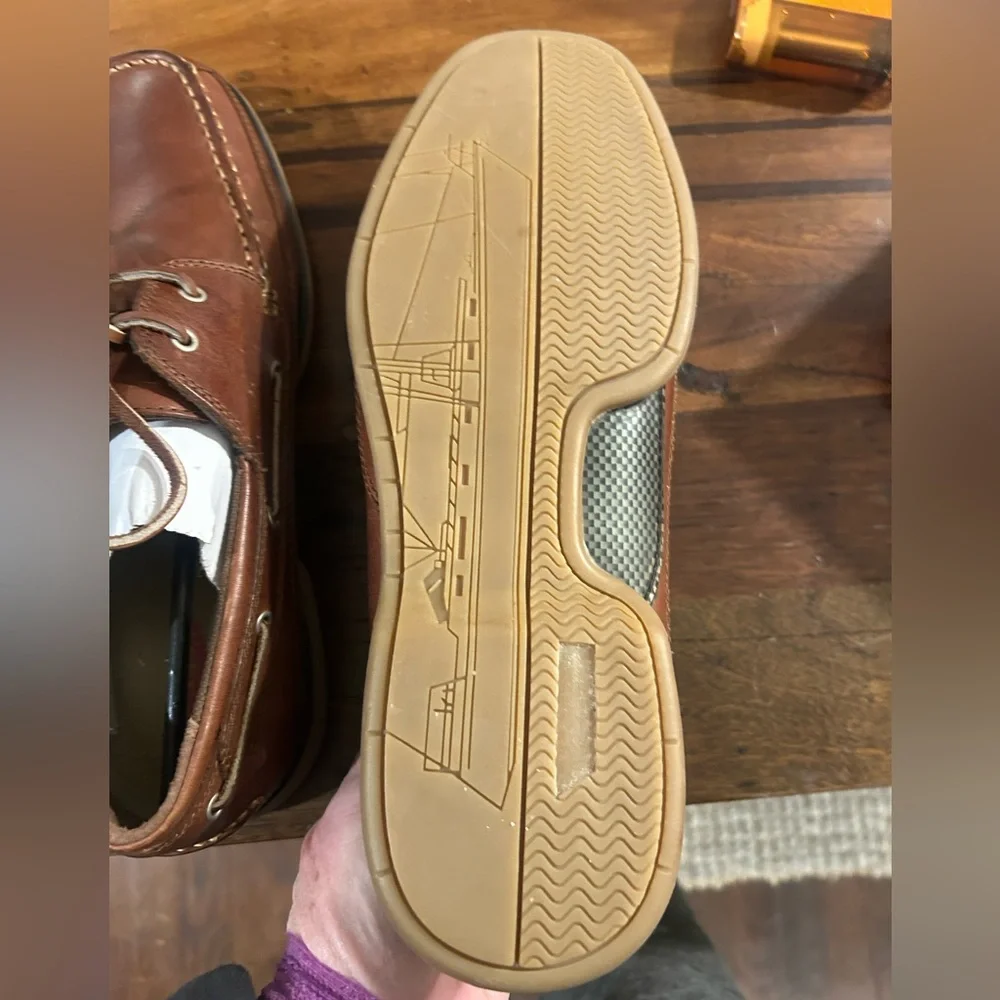 Bass Pro Shops Brown Leather Boat Shoes